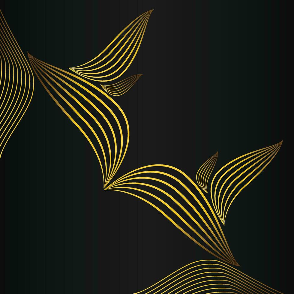 lujo elegante oro floral marco frontera decoración vector