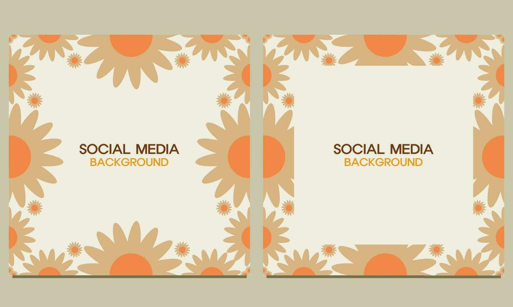 social media post background with natural floral ornament. Suitable for social media post, banner design and internet ads. vector