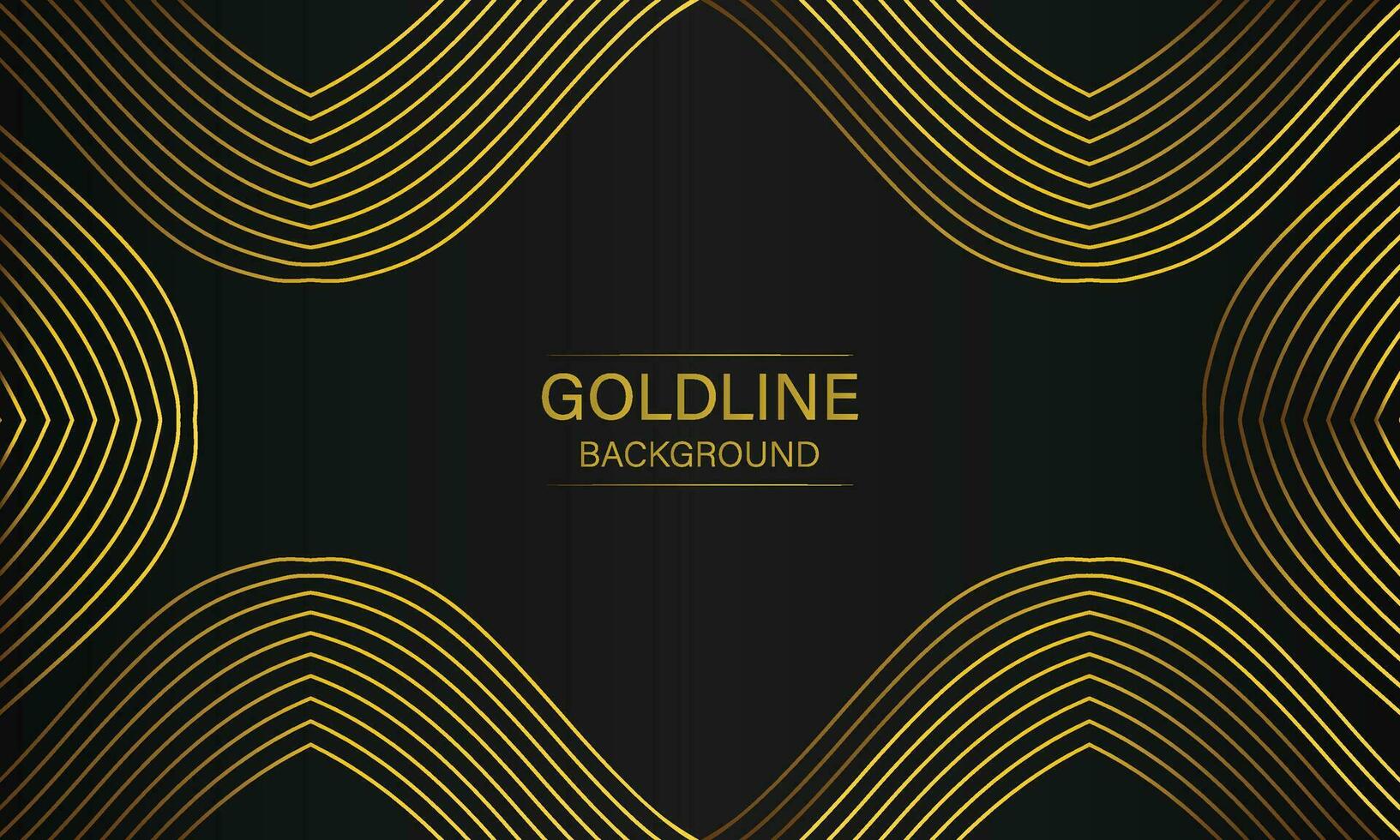 luxury abstract gold line on black background vector