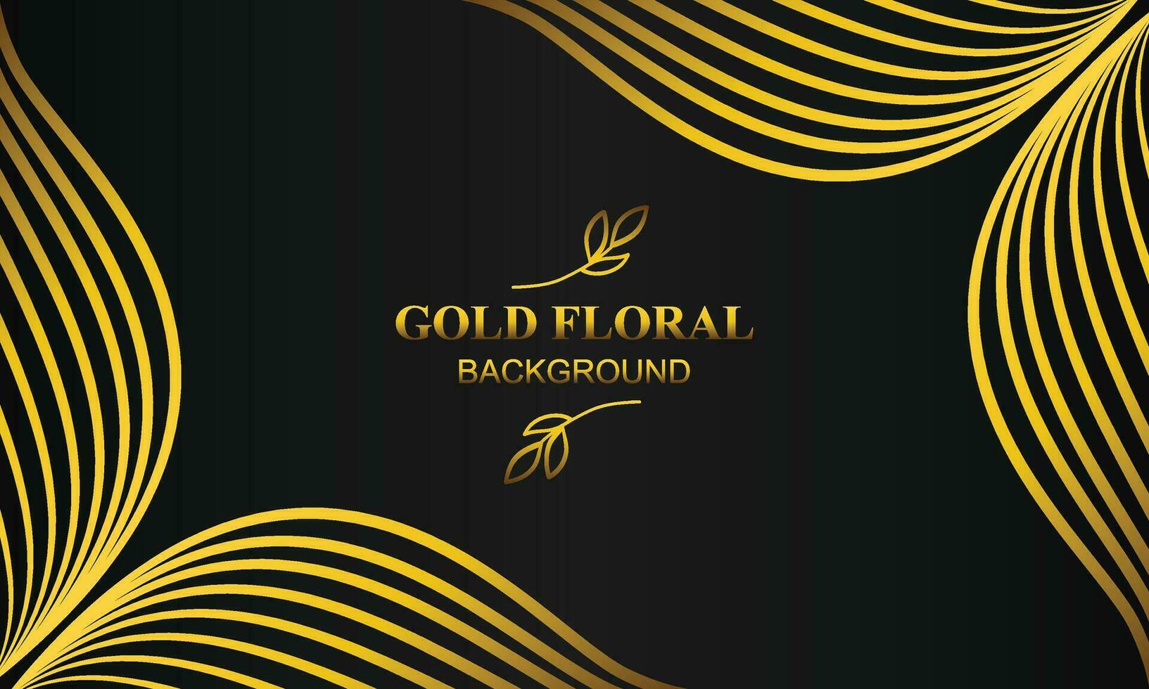 beautiful elegant gold floral background with floral and leaf ornament vector