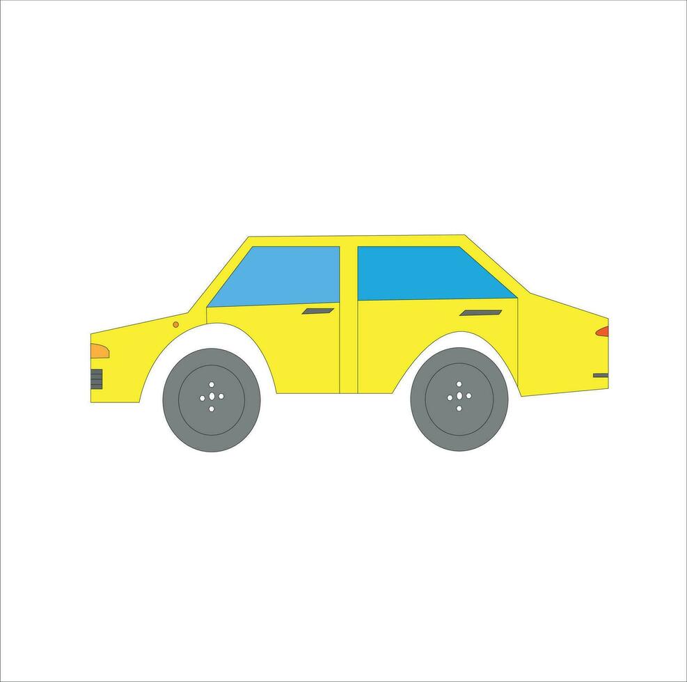 amarillo Taxi coche icono vector