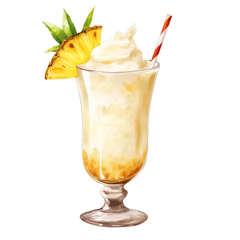 Homemade cocktail pina colada in a pub ai generative png