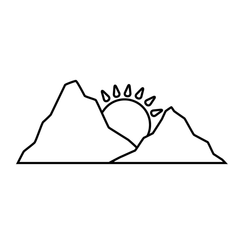 Sunset icon vector. Sunrise illustration sign. Sun symbol or logo. vector