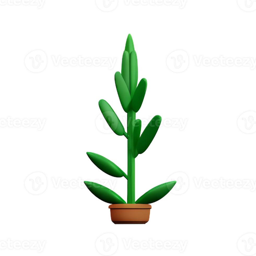 rosemary 3d rendering icon illustration png