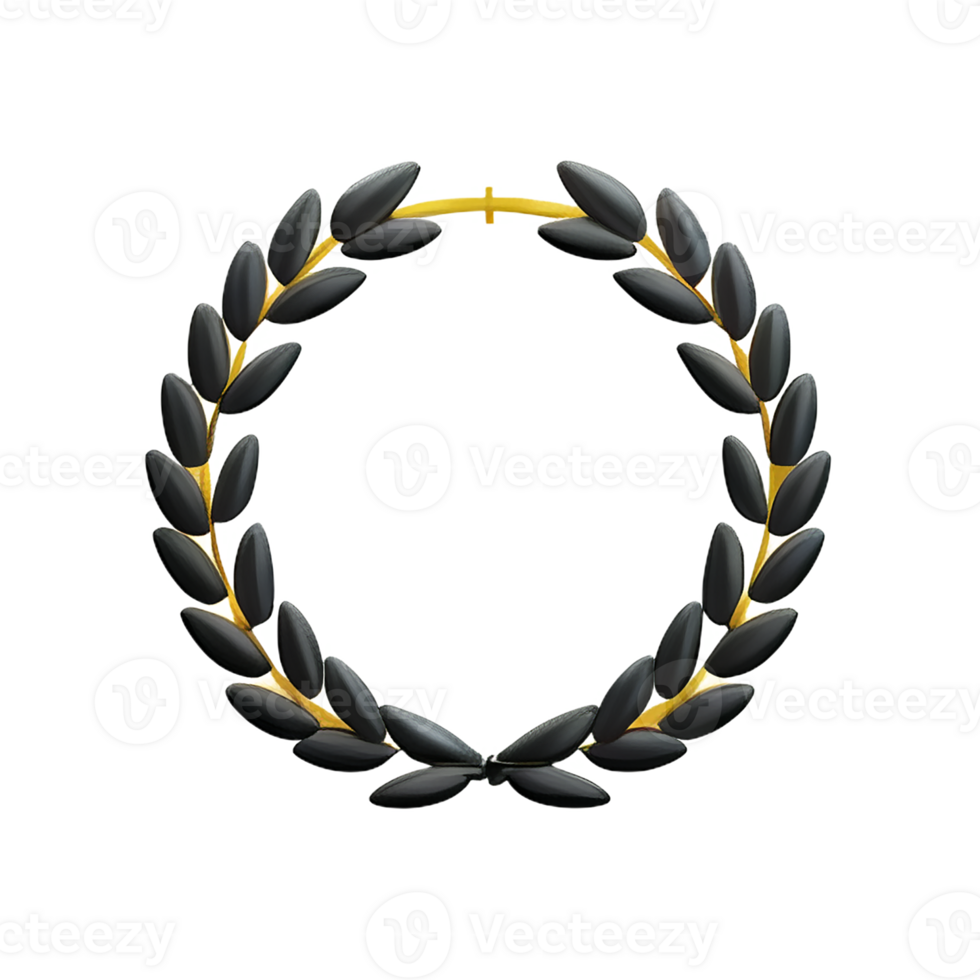 laurel wreath 3d rendering icon illustration png