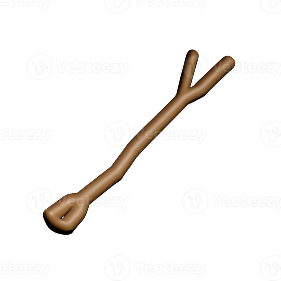 stick 3d rendering icon illustration png