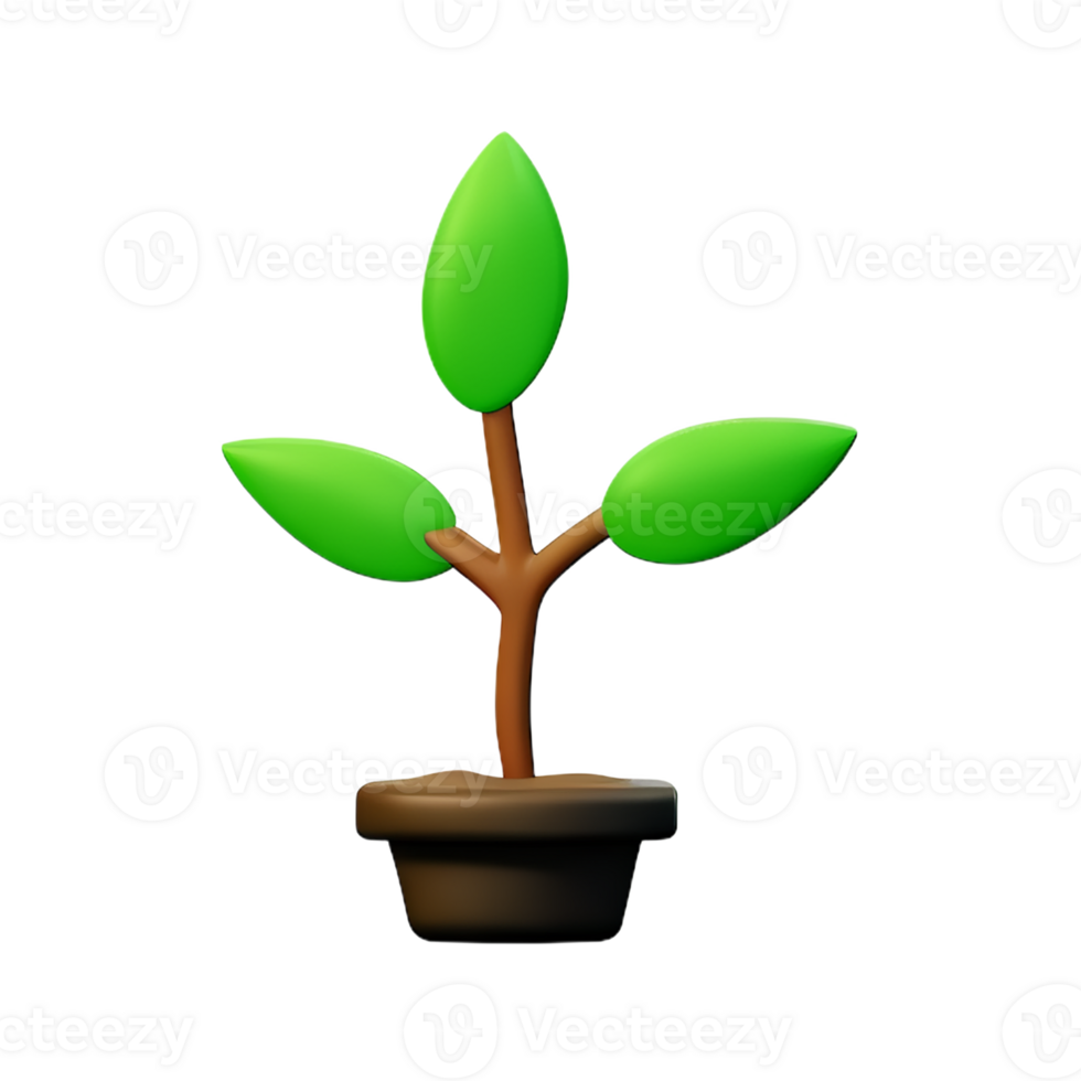 shrub 3d rendering icon illustration png