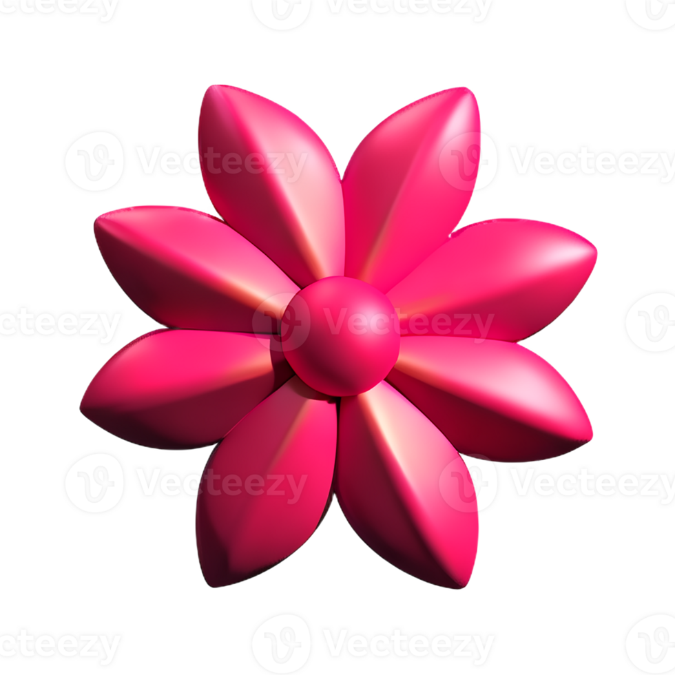 boho flowers 3d rendering icon illustration png