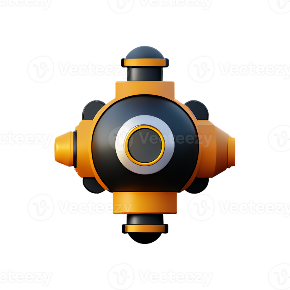 steampunk 3d rendering icon illustration png