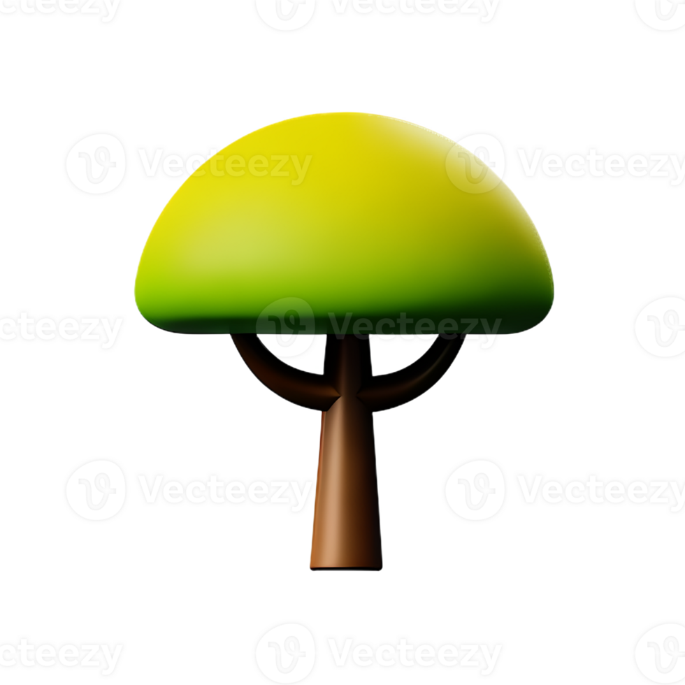 shrub 3d rendering icon illustration png