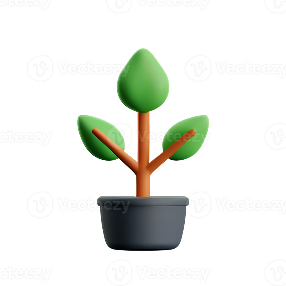 shrub 3d rendering icon illustration png