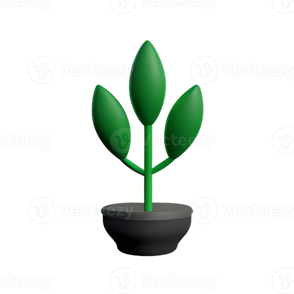 shrub 3d rendering icon illustration png