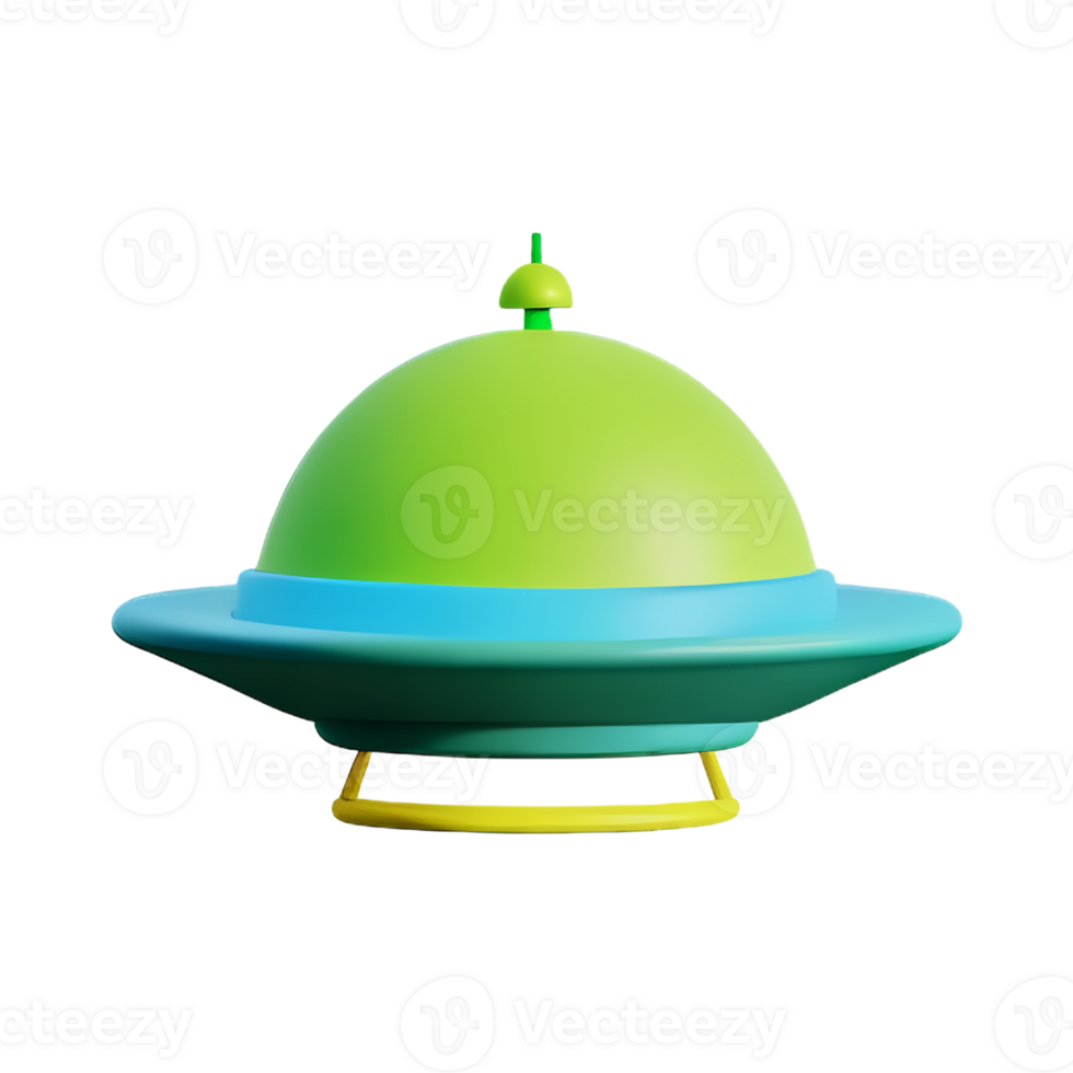 ufo 3d rendering icon illustration png
