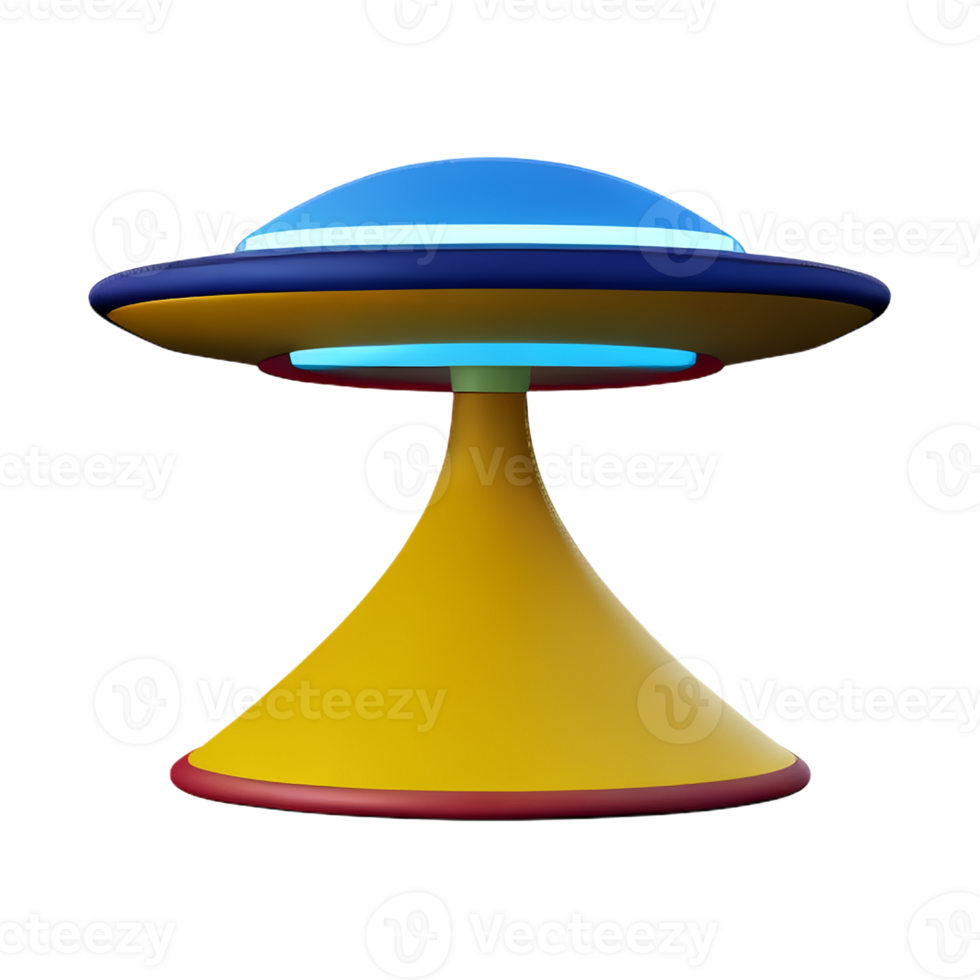 ufo 3d rendering icon illustration png