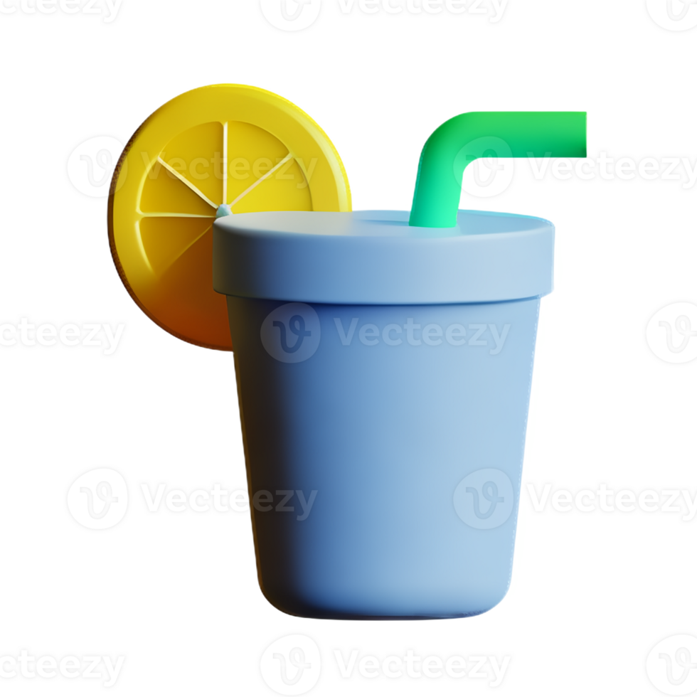 lemonade 3d rendering icon illustration png
