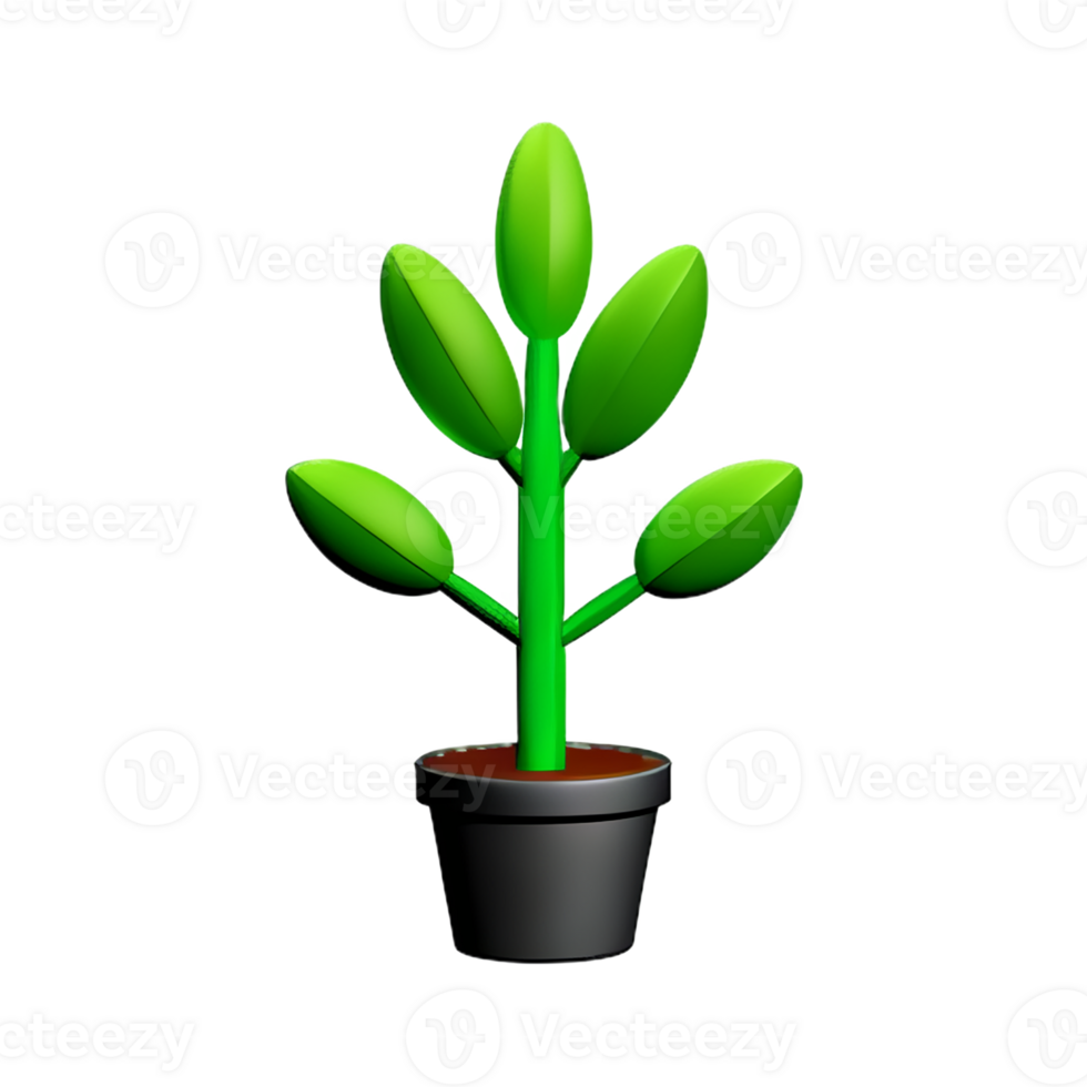 shrub 3d rendering icon illustration png