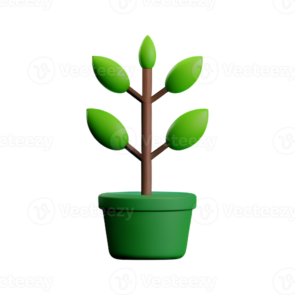 shrub 3d rendering icon illustration png