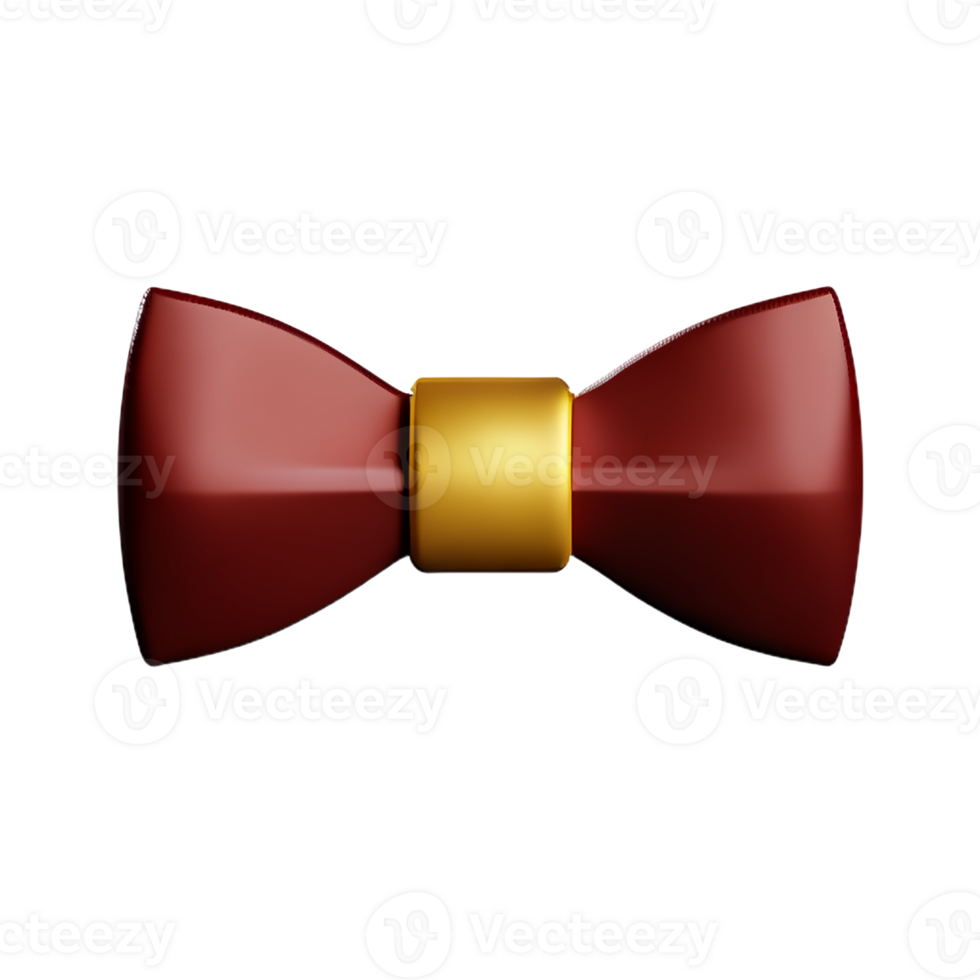 bow tie 3d rendering icon illustration png