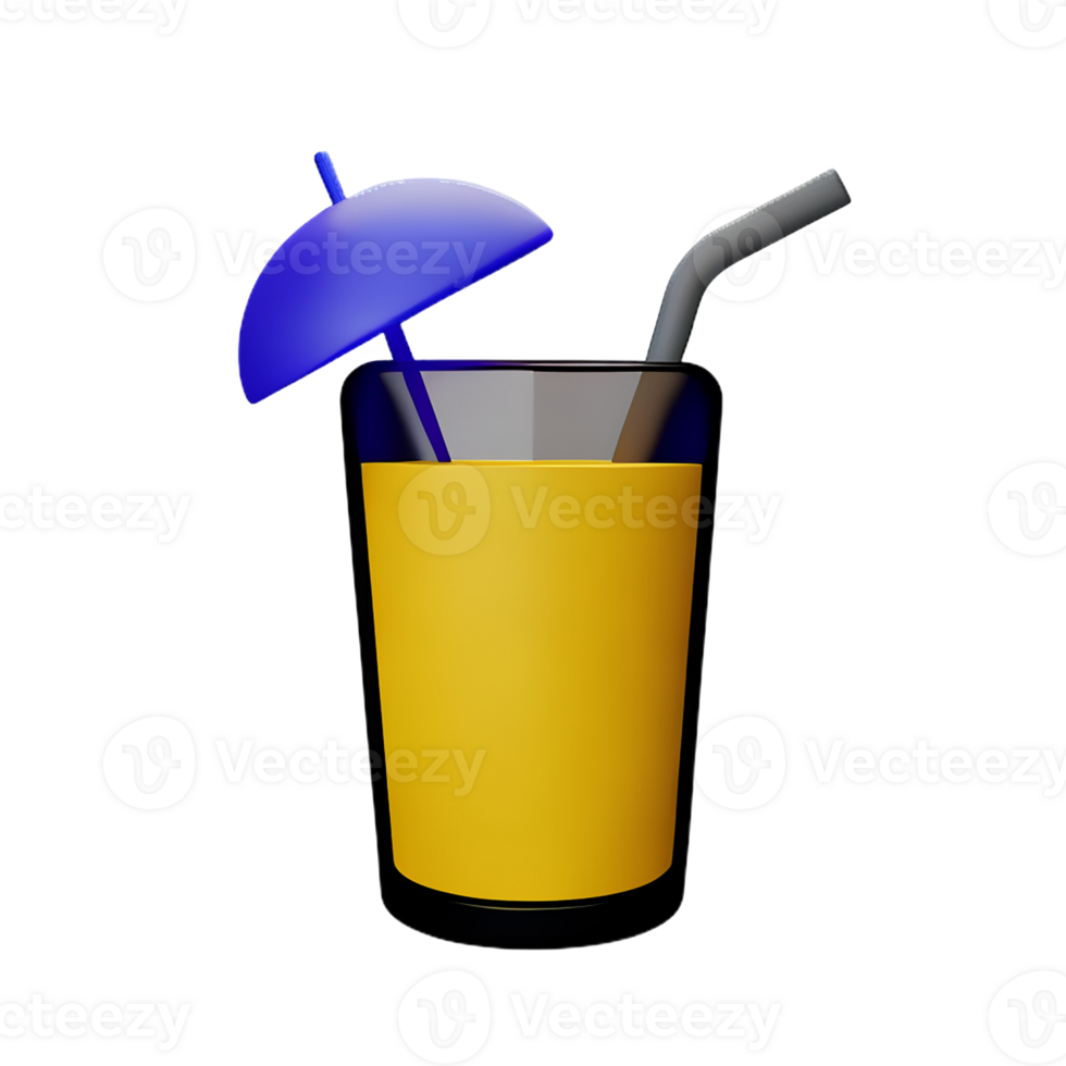 lemonade 3d rendering icon illustration png