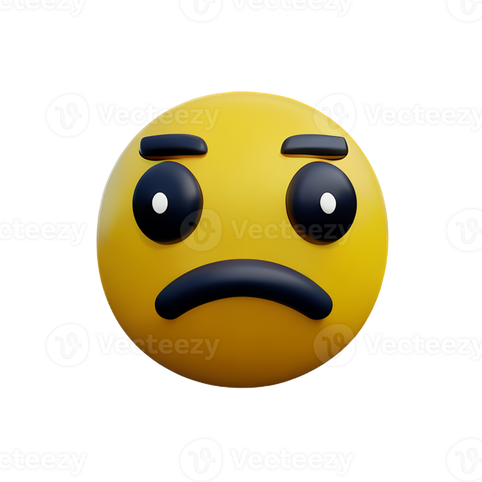 triste emoji 3d interpretazione icona illustrazione png