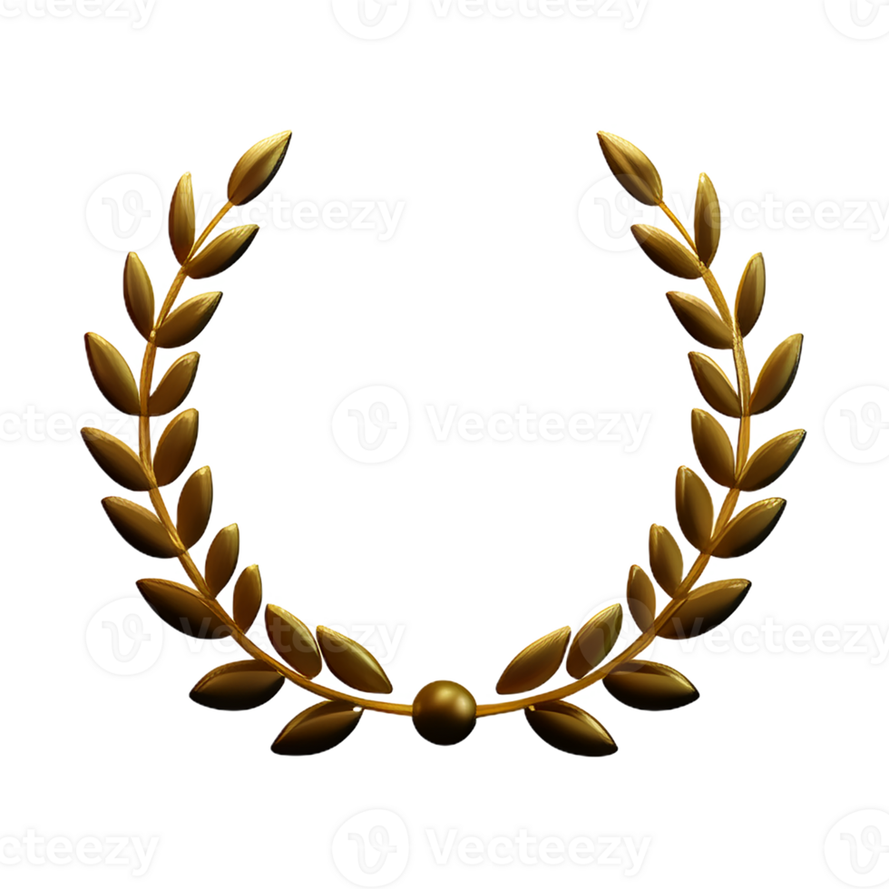 laurel wreath 3d rendering icon illustration png