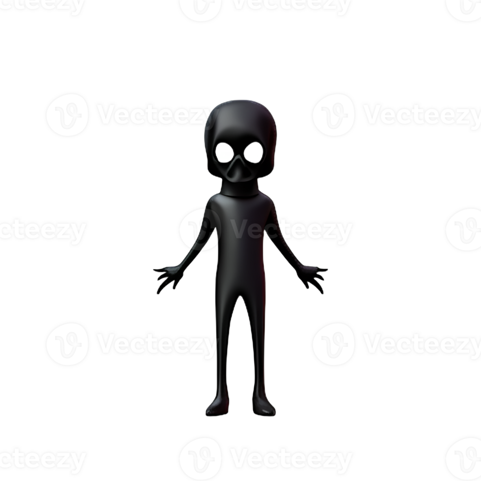 spooky 3d rendering icon illustration png