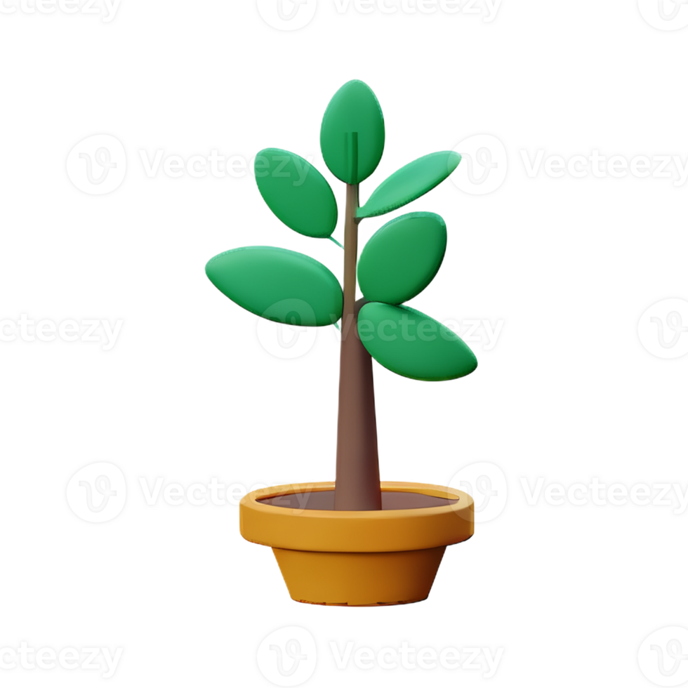 shrub 3d rendering icon illustration png