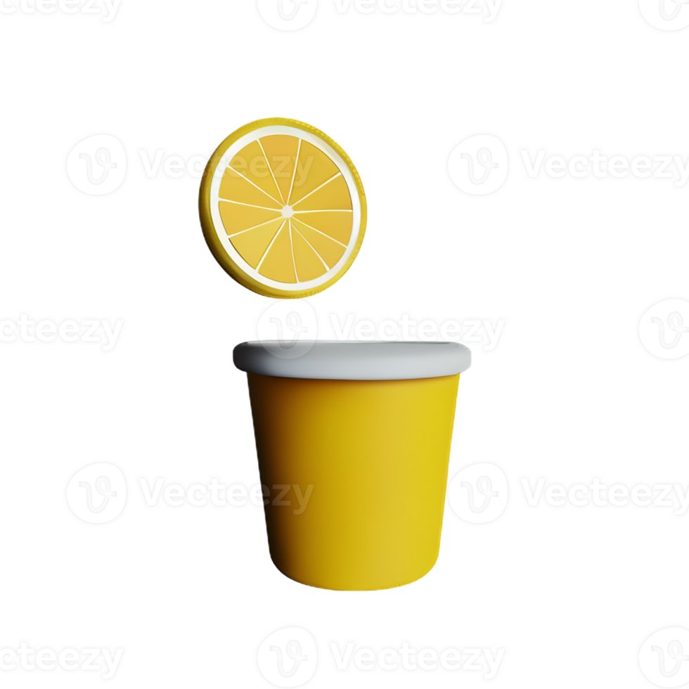 lemonade 3d rendering icon illustration png