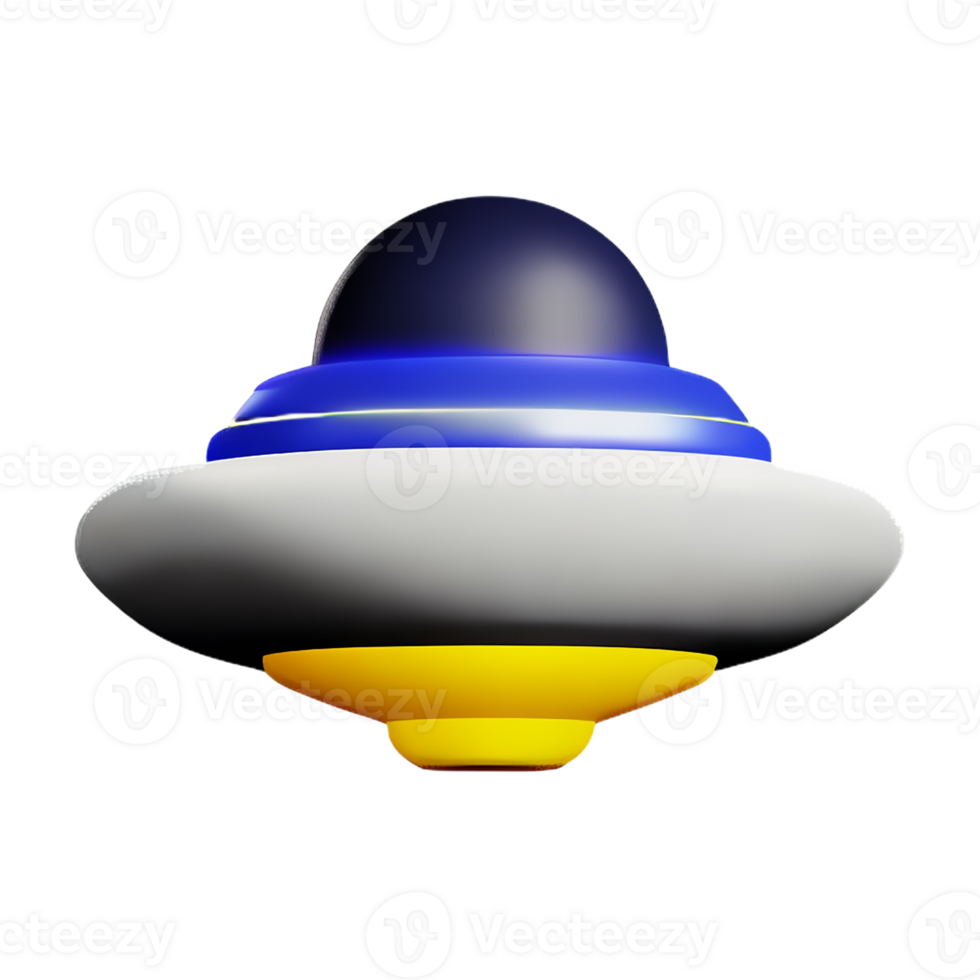 UFO 3d Renderização ícone ilustração png