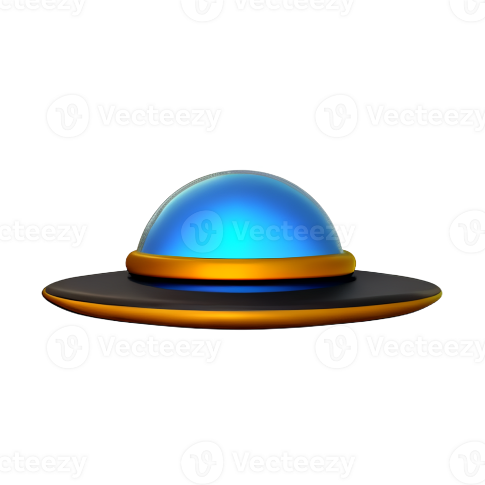 ufo 3d rendering icon illustration png