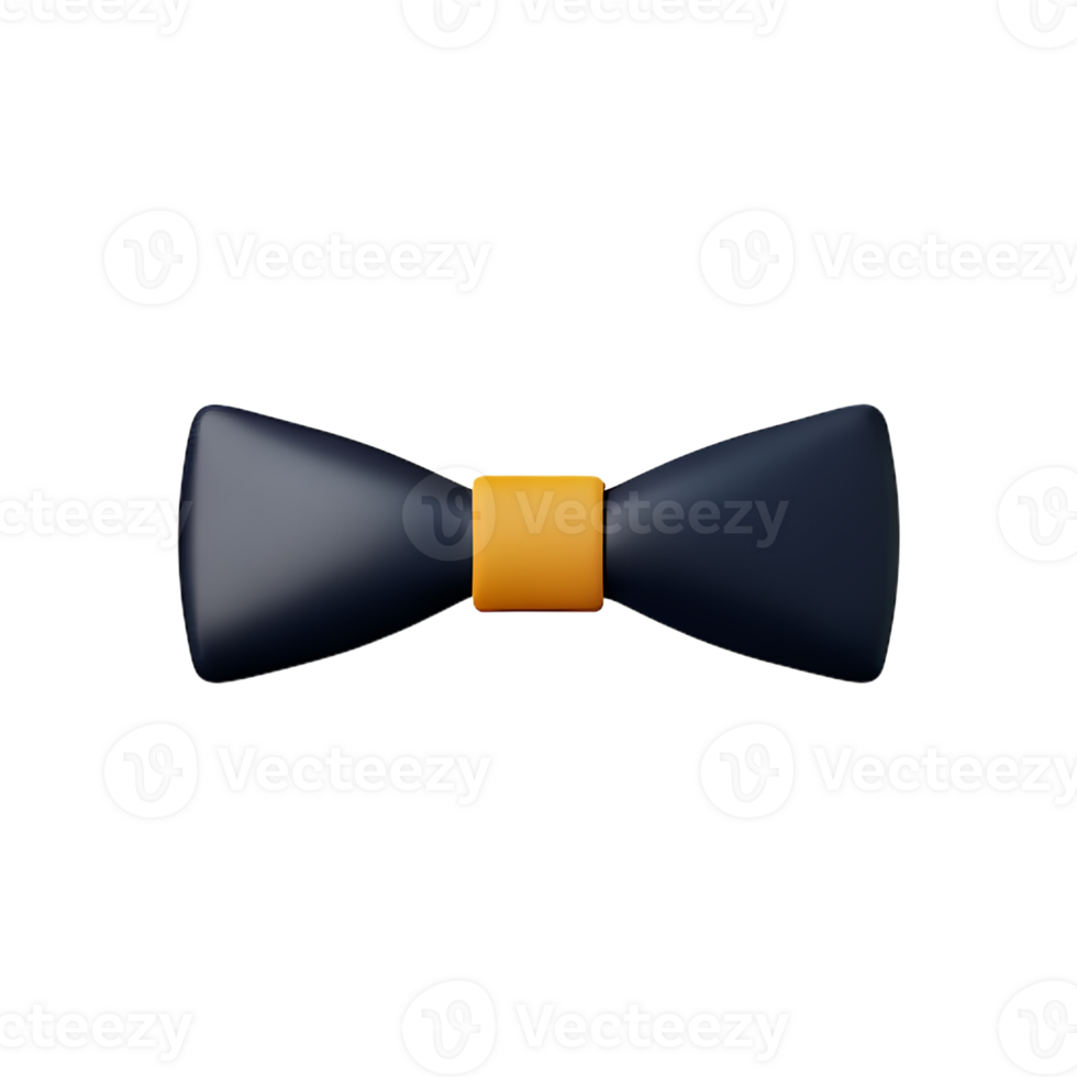 bow tie 3d rendering icon illustration png