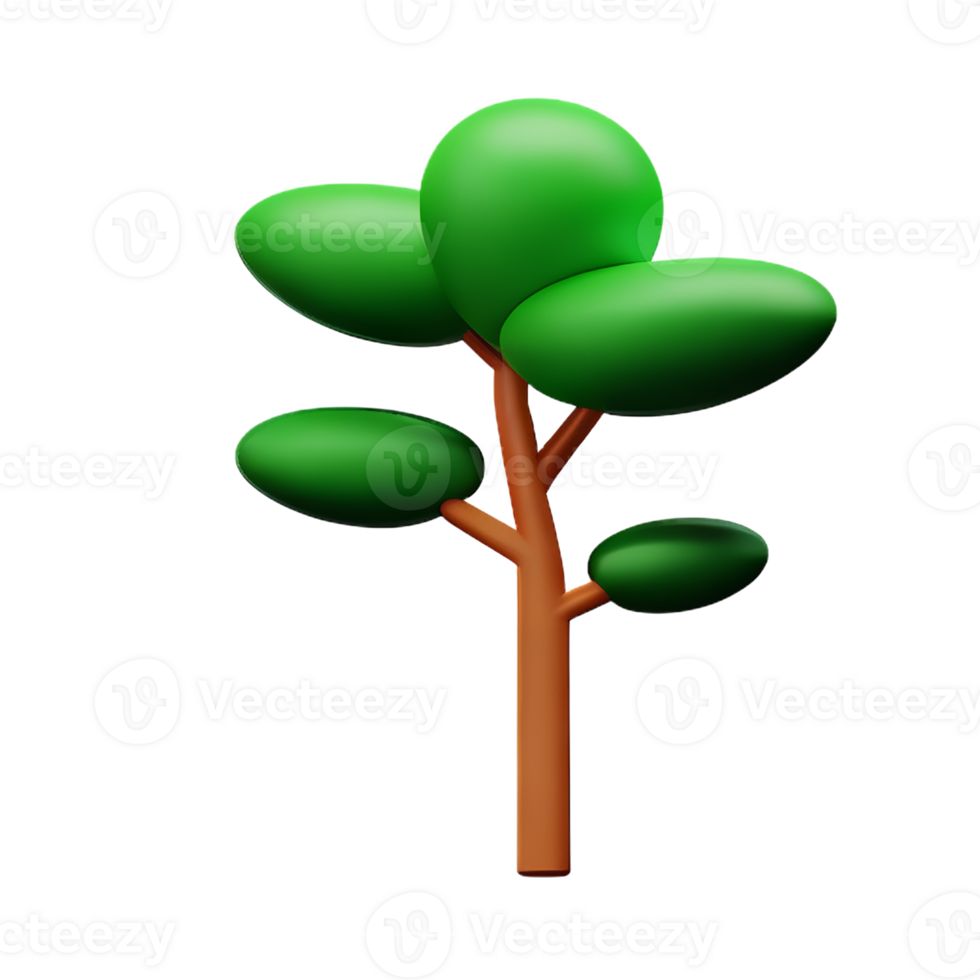 shrub 3d rendering icon illustration png