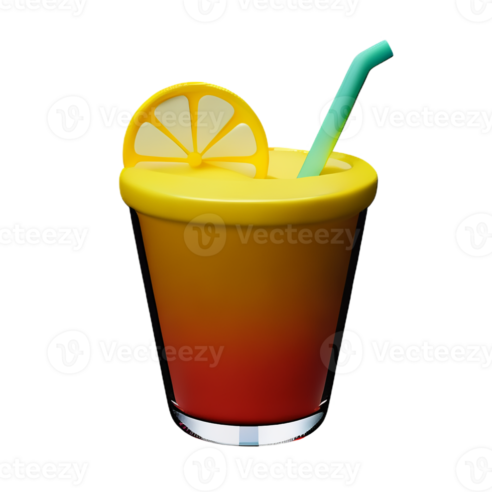 lemonade 3d rendering icon illustration png