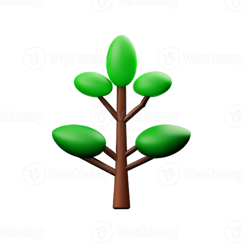 shrub 3d rendering icon illustration png