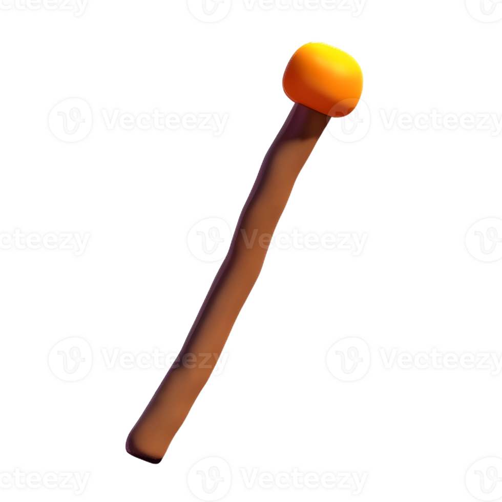 stick 3d rendering icon illustration png