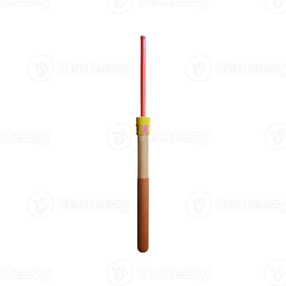 stick 3d rendering icon illustration png