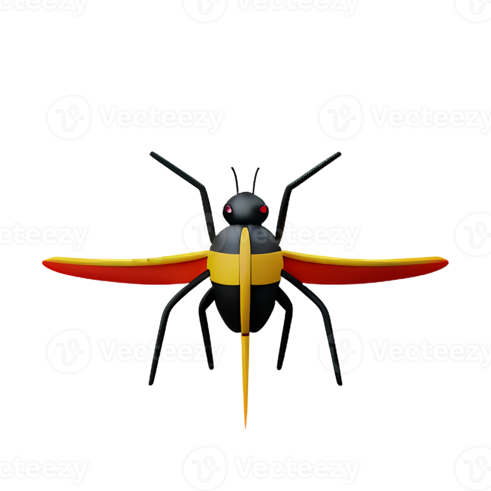 mosquito 3d rendering icon illustration png