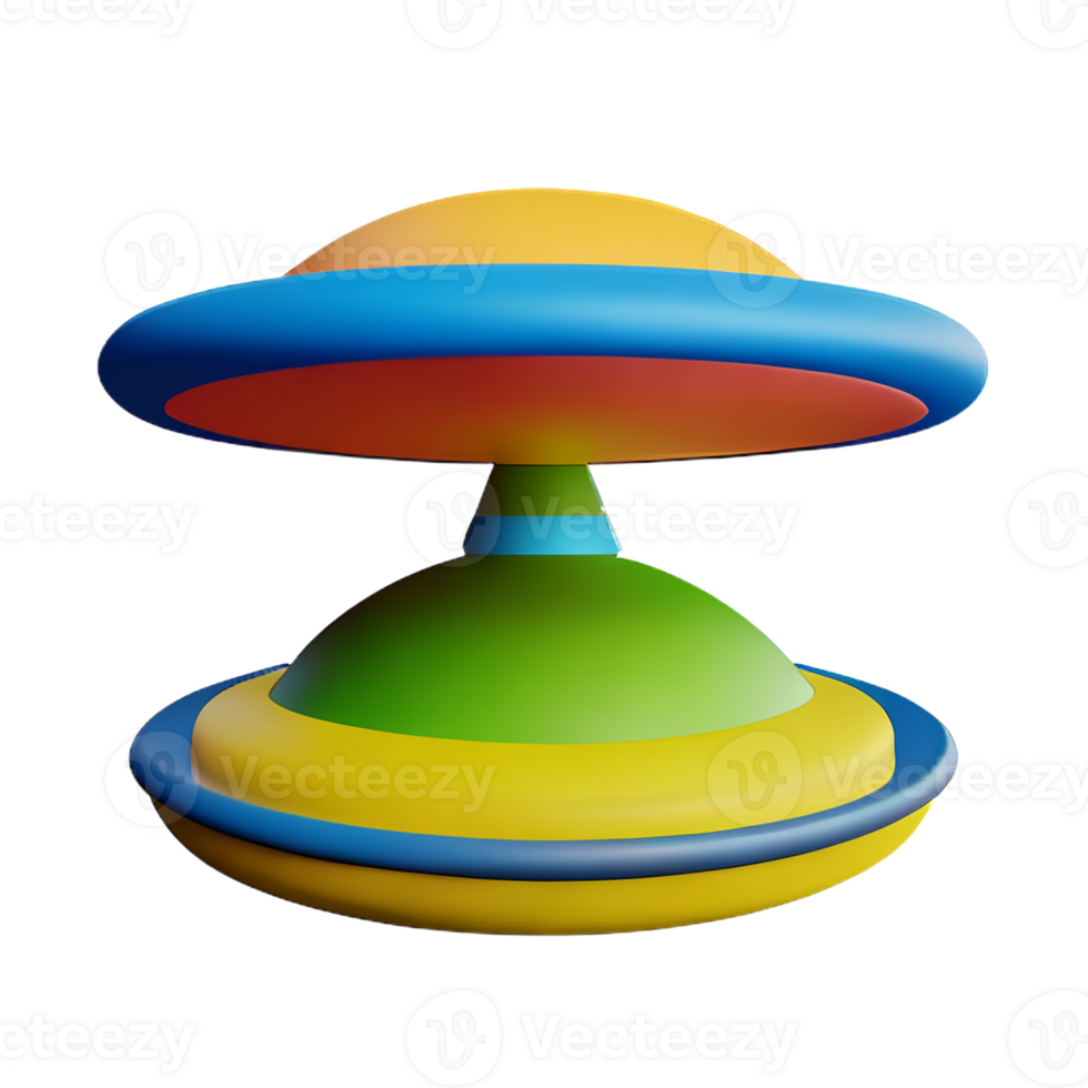 OVNI 3d le rendu icône illustration png