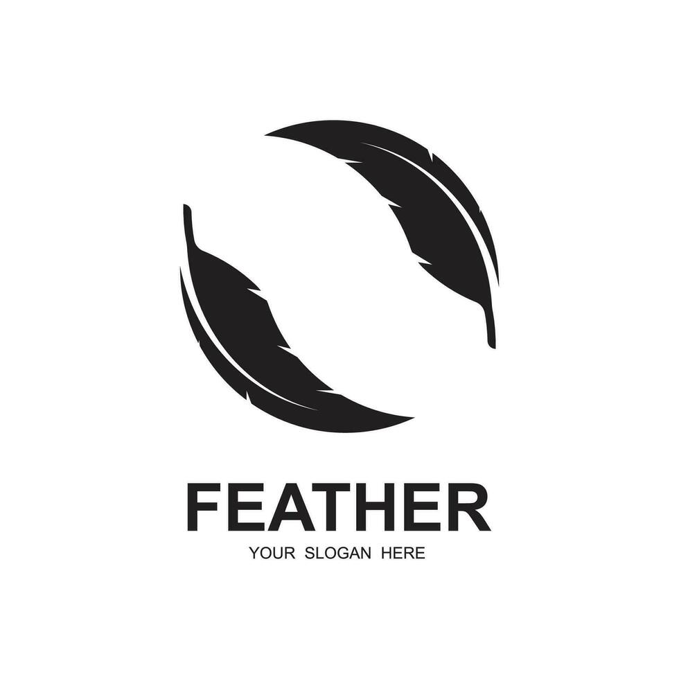 del autor pluma logo vector icono ilustración diseño