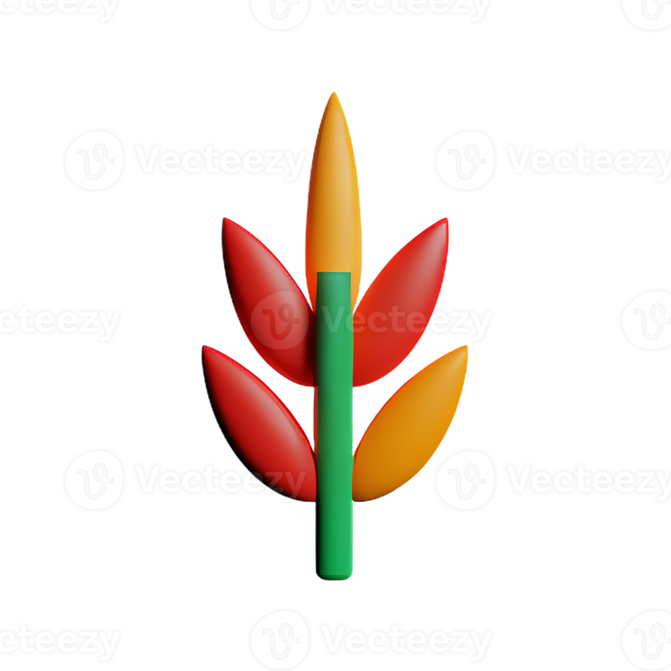 boho flowers 3d rendering icon illustration png