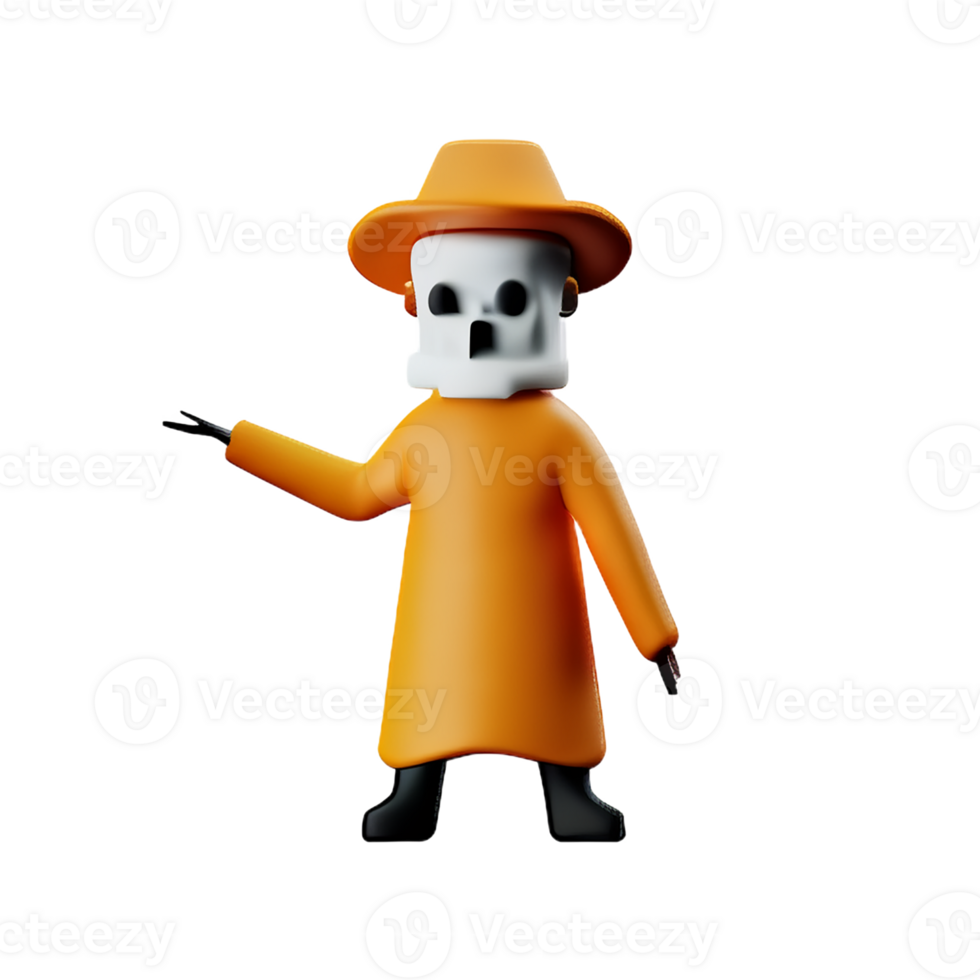 spooky 3d rendering icon illustration png