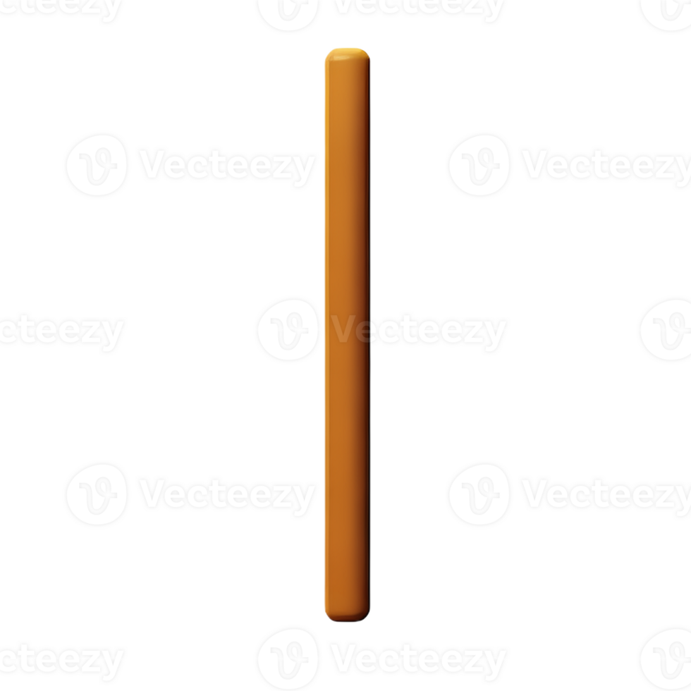 stick 3d rendering icon illustration png