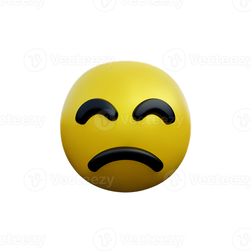 triste emoji 3d interpretazione icona illustrazione png
