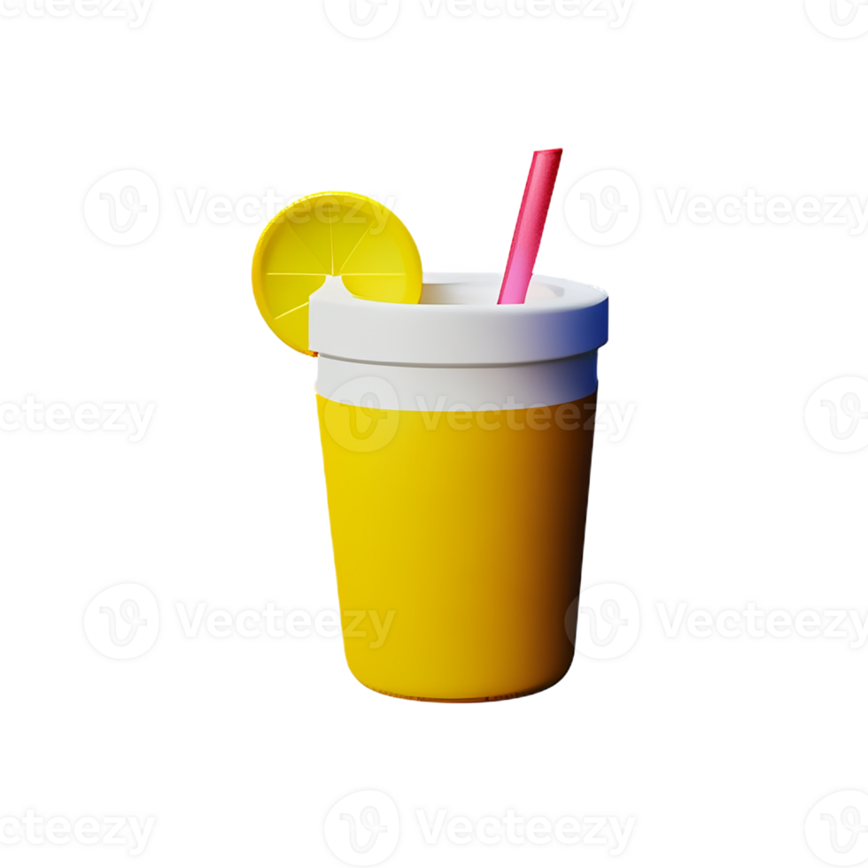 lemonade 3d rendering icon illustration png