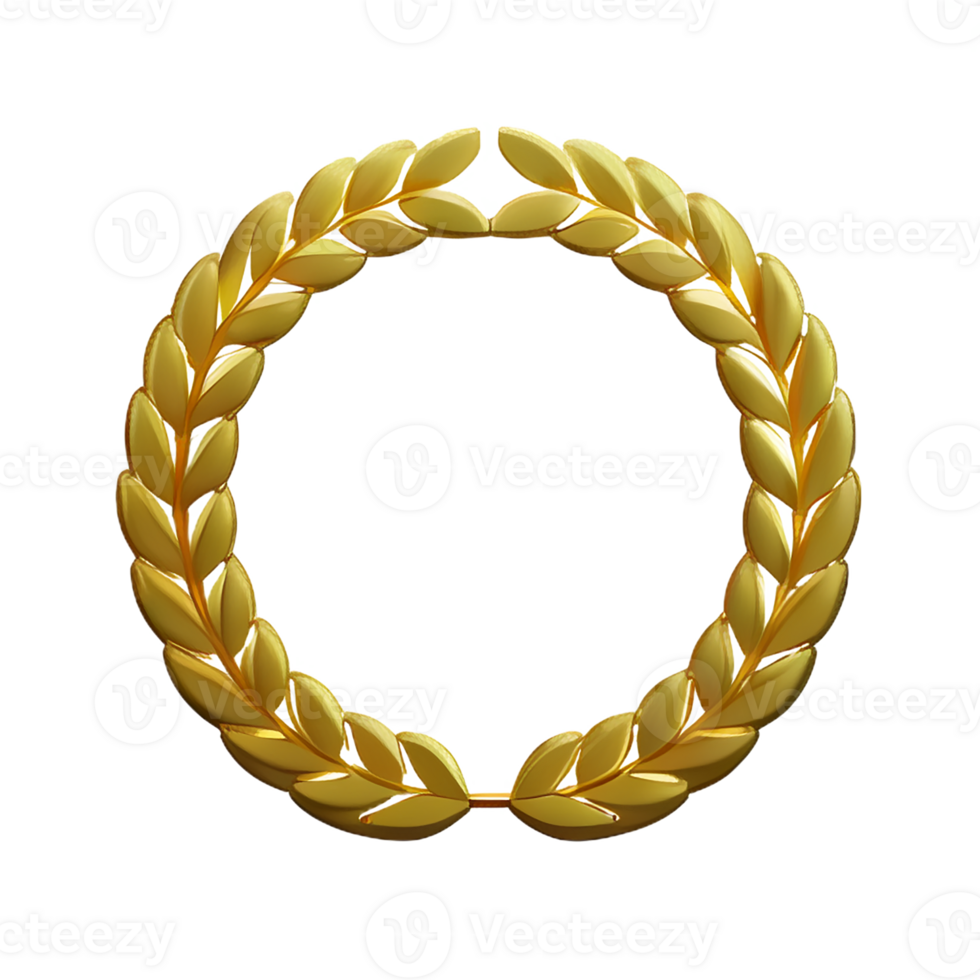 laurel wreath 3d rendering icon illustration png