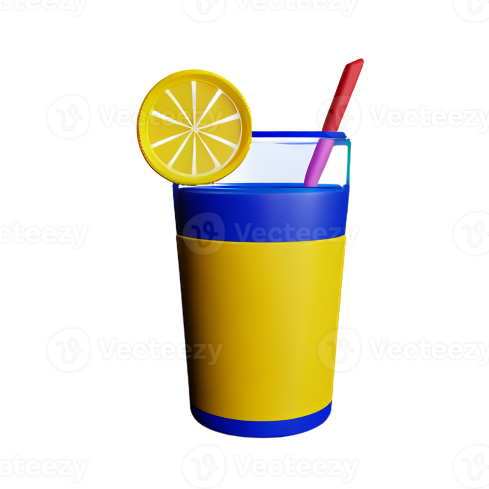 lemonade 3d rendering icon illustration png