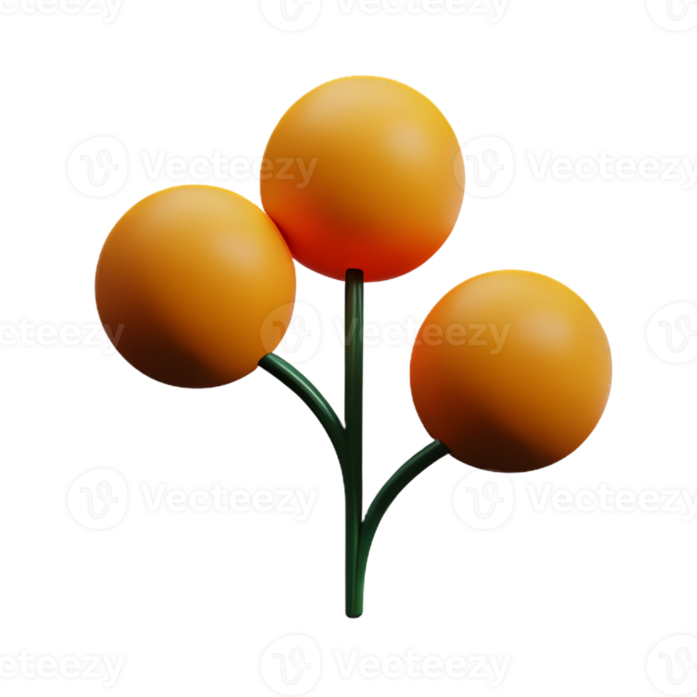 dried flowers 3d rendering icon illustration png