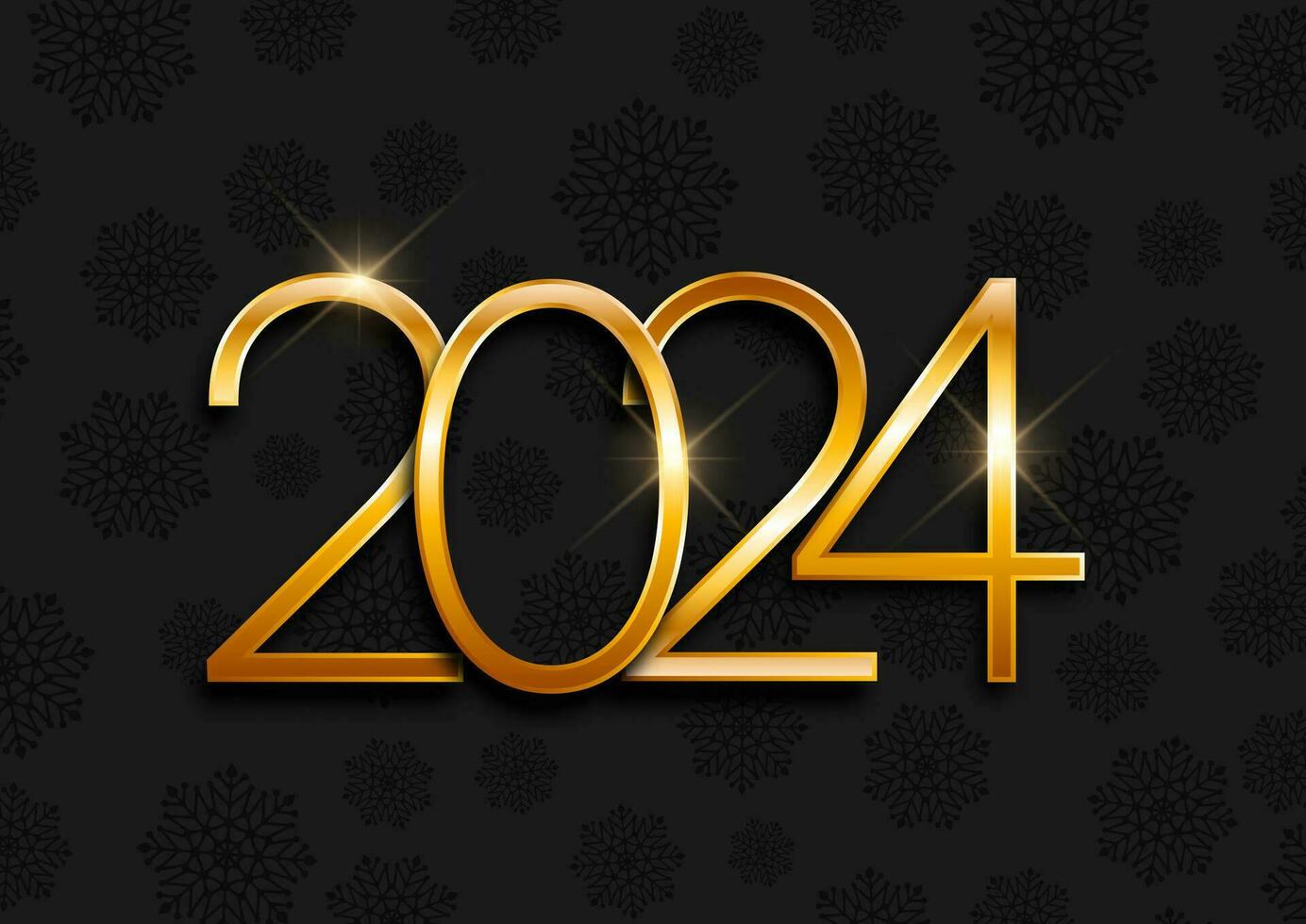 elegant Happy New Year background with golden numbers vector