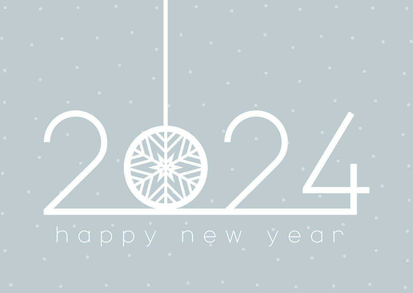 Happy New Year background with minimal design vector