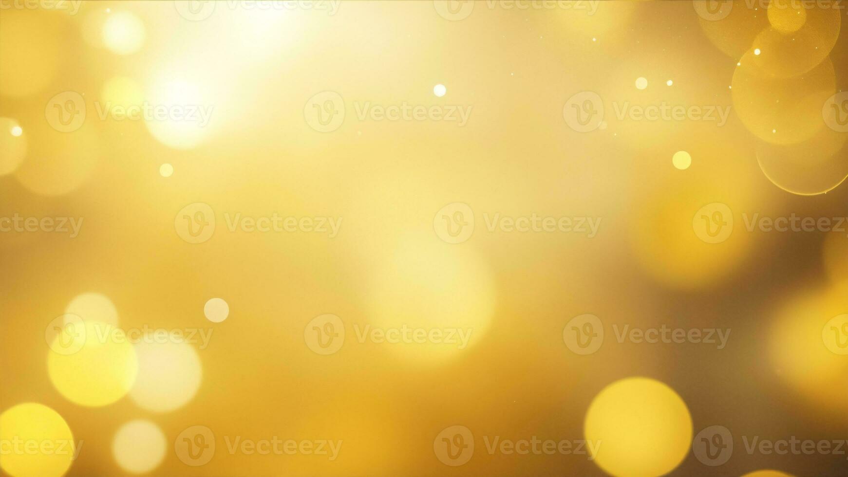 golden yellow bokeh lights abstract blurred background ai generated photo
